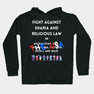 Fight Religious Law in the USA - Graffiti Pro Choice Hoodie